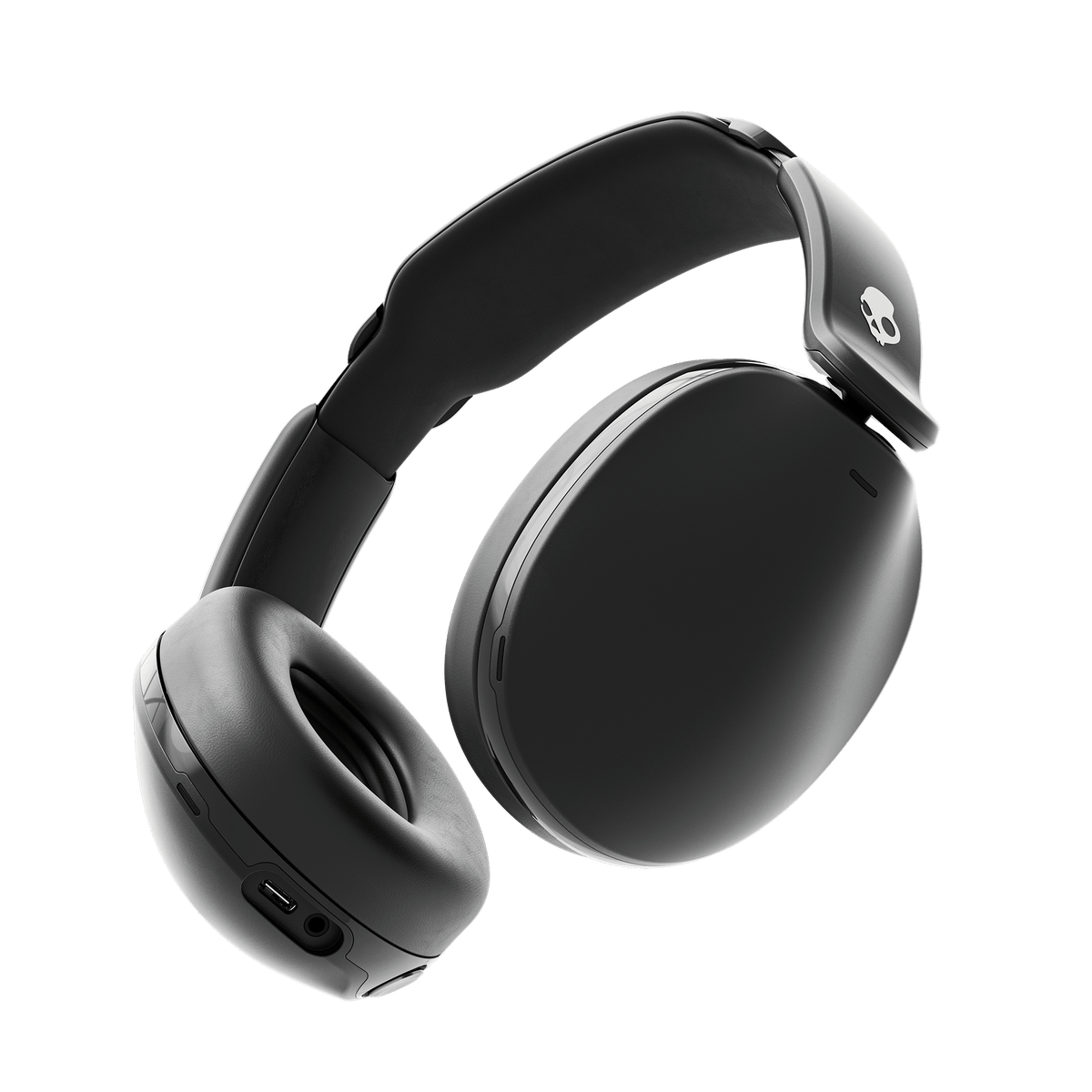 Black Hesh 360 over-ear headphones on a white background | True Black