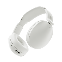 White Hesh 360 over-ear wireless headphones shown at an angle on a clean white background. | Bone