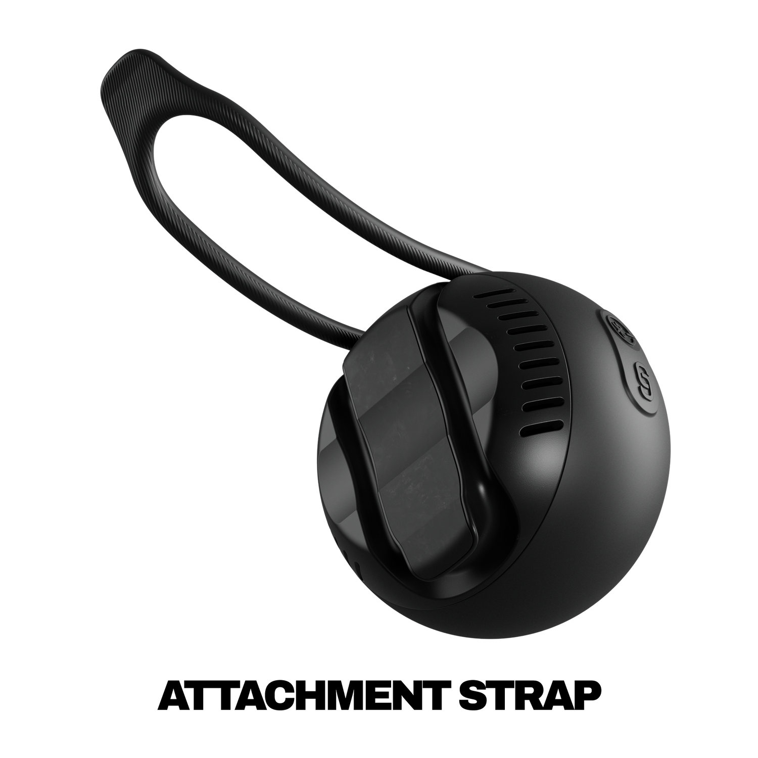 Black attachment strap for speaker on a white background | True Black