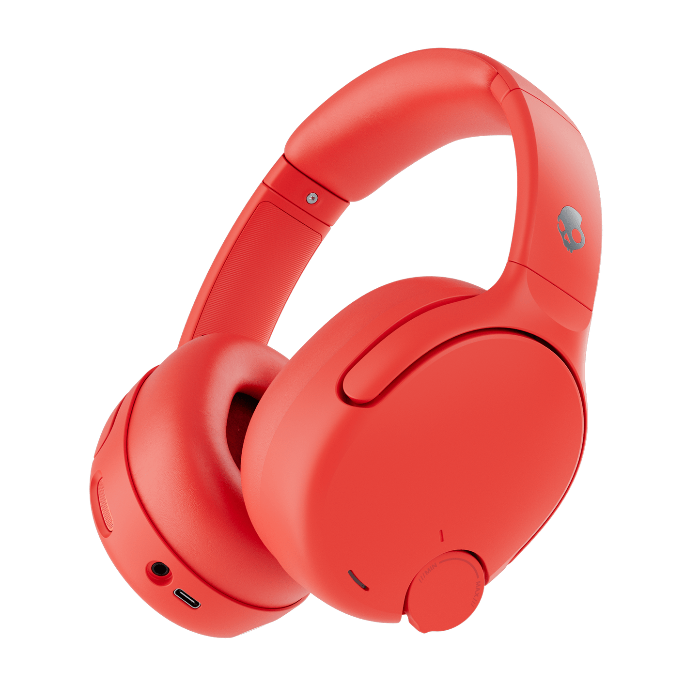 Red Crusher 720 headphones on a black background | Plasma