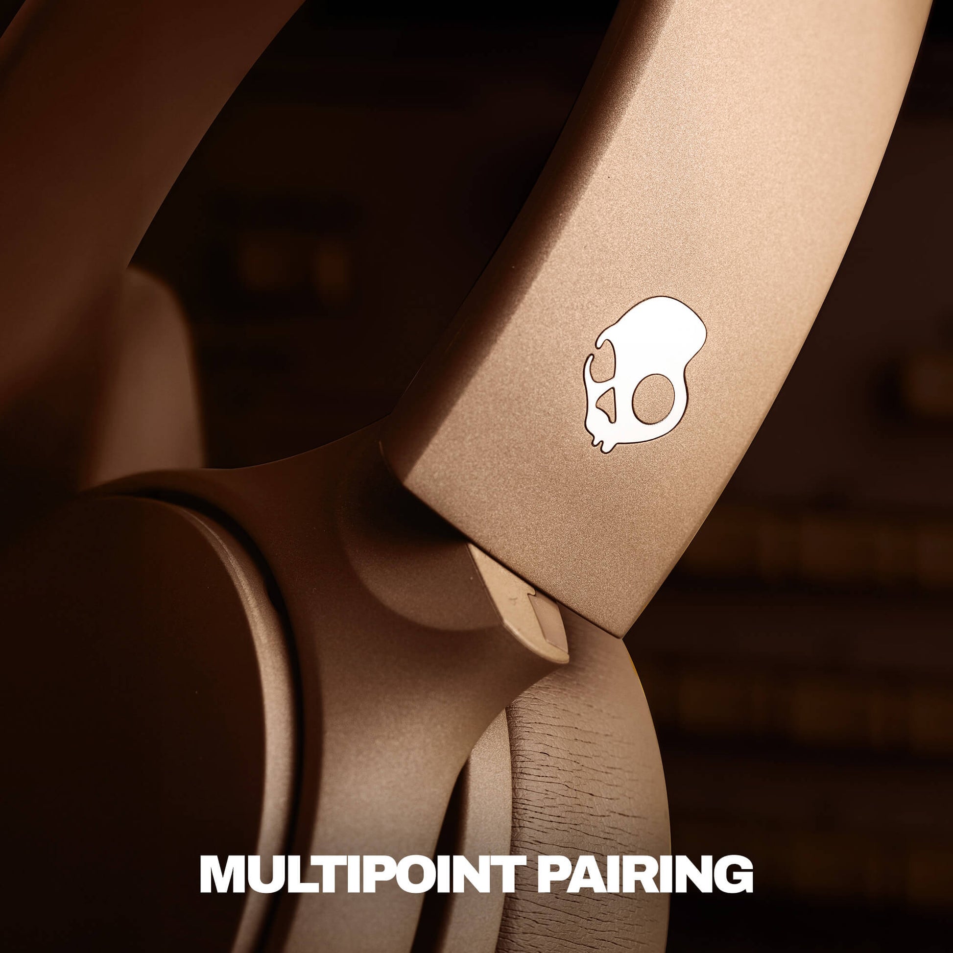 Close-up of Crusher 720 Headphones with a logo and 'MULTIPOINT PAIRING' text. | Primer